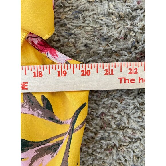 Indulgence Yellow Floral Ruffle Maxi Dress 3X Womens 100% Polyester Summer Style - Picture 7 of 7